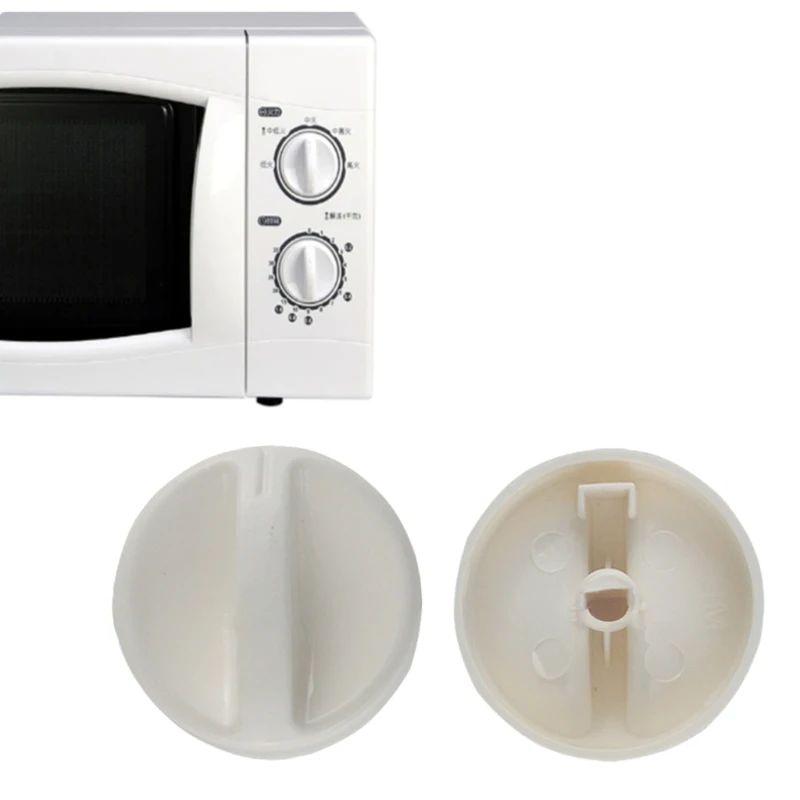 2Pcs Microwave Oven D Hole Rotary Knob Timer Control Clip Button Compatible For Mechanical Rice Cooker Universal