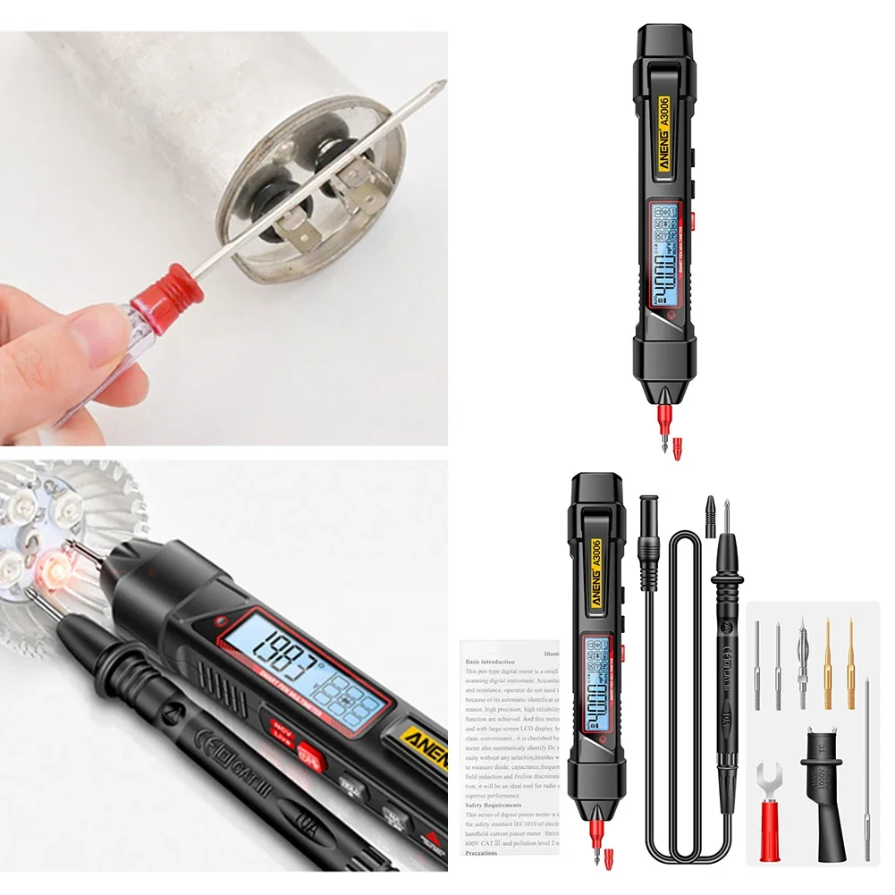 

Pen Type Digital Multimeter 4000 Counts AC/DC Voltage Ohm Diode Tester Auto Range Multi Tester Non Contact Zero Fire Wire Tester