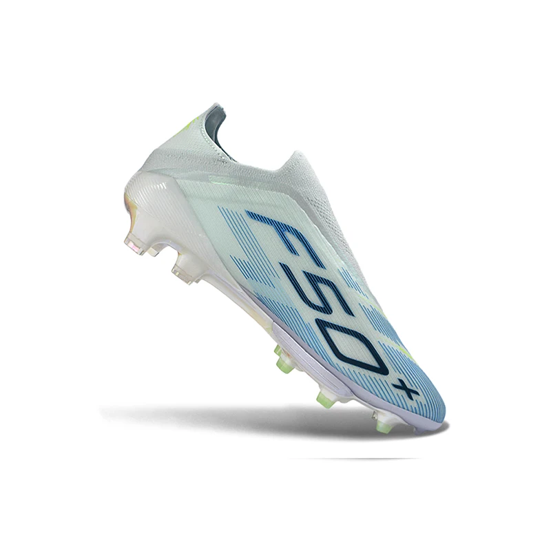 Without-lace Mens Soccer Shoes Football Shoes F50+ TF/FG Football Field Boots Comfortable Non-Slip Training Soccer Sneakers view 2