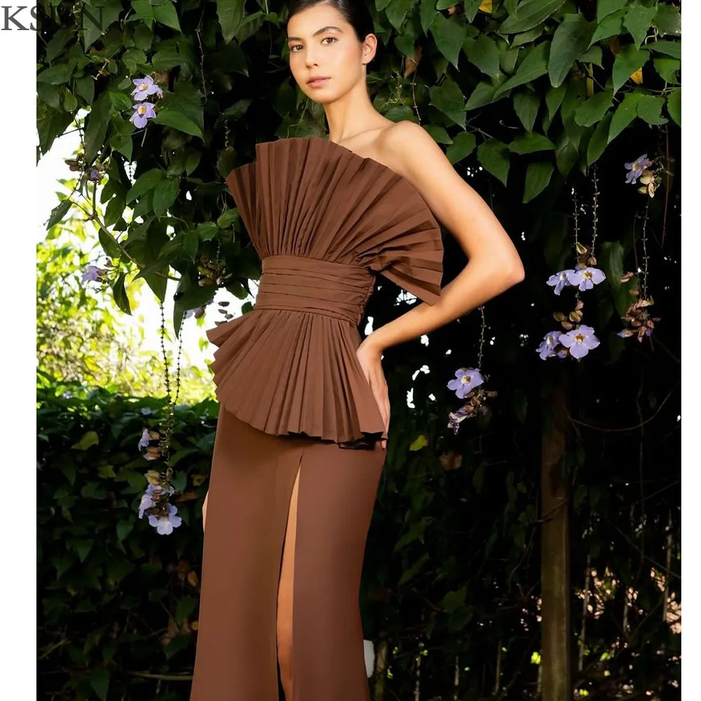 

KSDN Elegant Evening Dresses Formal Sleeveless Side Split Floor Length High Quality Gowns Special Occasion Customized Dress 2025