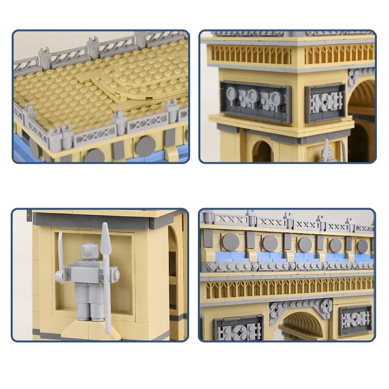 Triumphal Arch Of France Building Blocks World Famous Architecture Bricks City Street View Toys Gifts For Children Kids