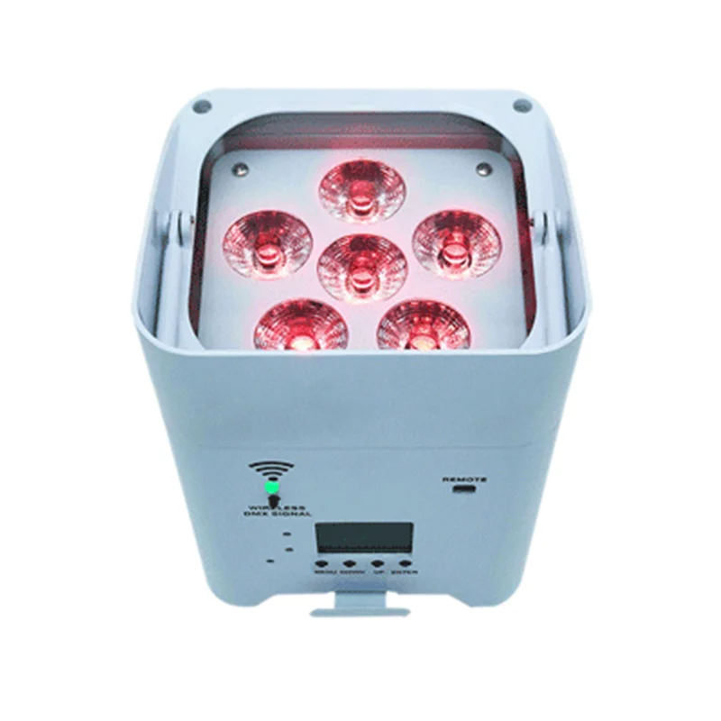 6x18W RGBWA+UV 6in1 LED Wireless Battery Par light For Stage Show Disco DJ Party Club Bar