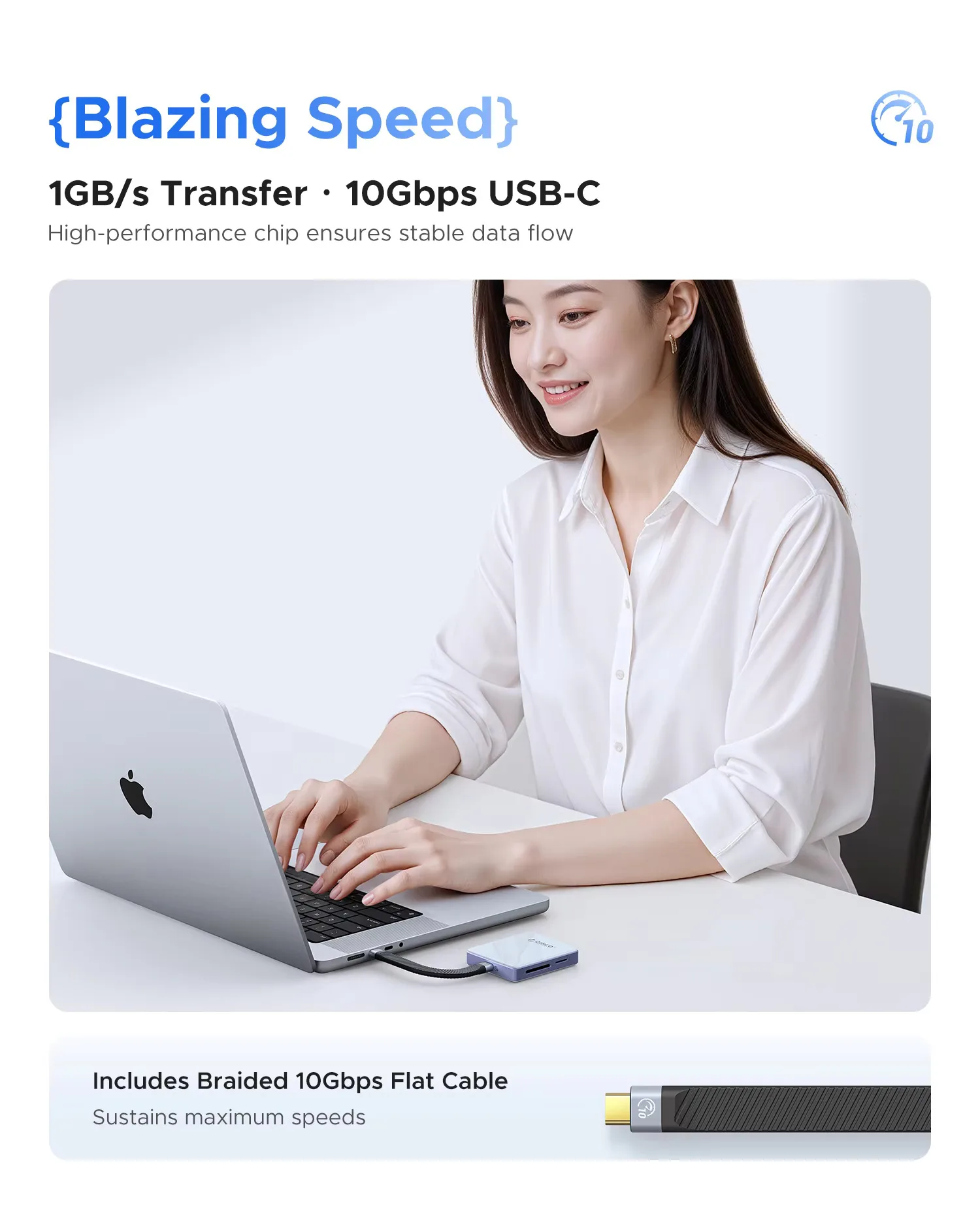 ORICO M.2 NVMe حاوية SSD مغناطيسية 2230 2242 قارئ بطاقات TF حافظة SSD خارجية مع PD 100 وات 10 جيجابت في الثانية لهاتف iPhone 16 17