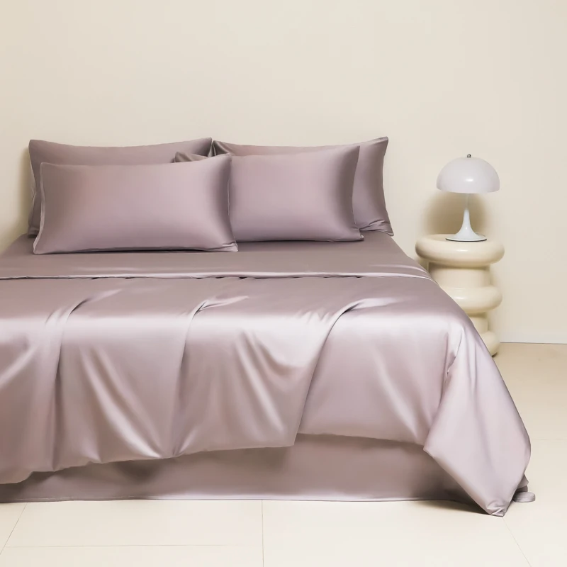 Smooth Duvet Cover Skin-friendly Comforter Cover Silky Quilt Covers Single/Double/Queen/King Size Bedding 이불커버 (No Pillowcase)