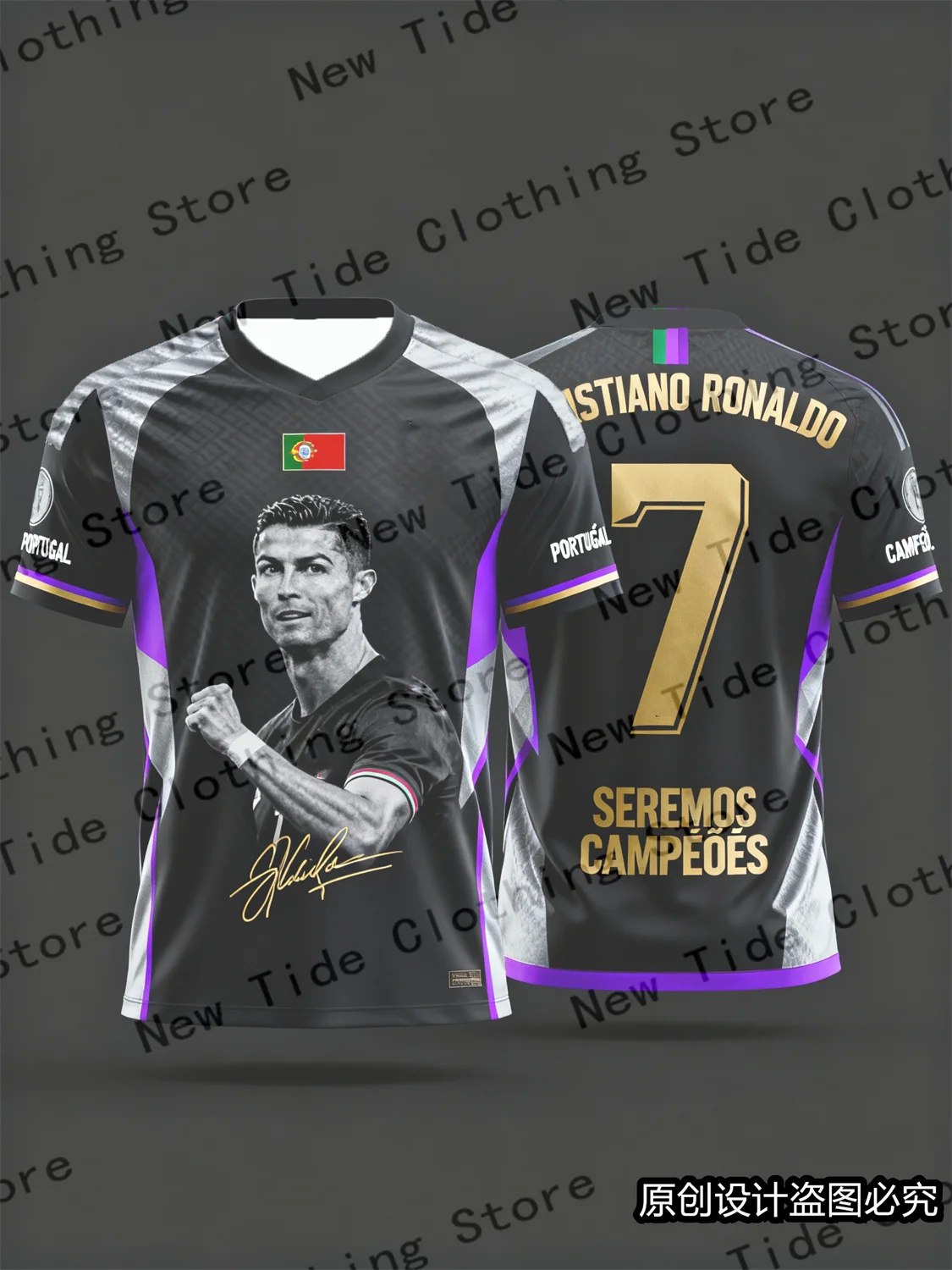 تصميم حصري 2026 CR7 جيرسي تي شيرت تذكاري لمحبي الرجال - إصدار محدود لمحبي كرة القدم متاح 2 #1