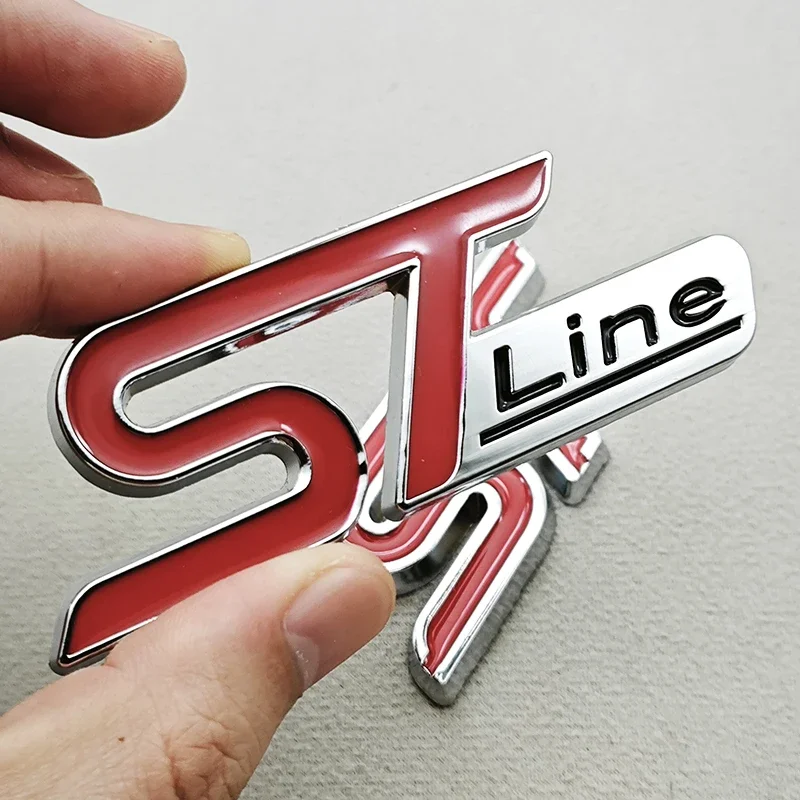 3D Metal Chrome ST STLine Logo Rear Badge Side Fender Emblem For Ford Focus Fiesta MK3 4 7 8 Mondeo Kuga Car Styling Accessories - view 5
