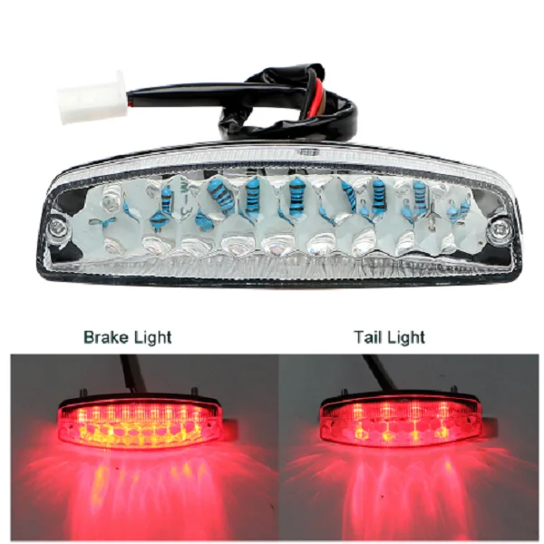 Universal Rear Tail Light LED Blinker Indicator Durable Plastic Lamp for Motorbike Scooter Off-road Bike