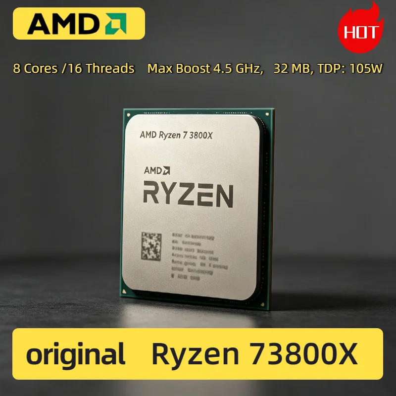 

Processor AMD Ryzen 7 3800X 8 Core 16 Thread CPU 3.9GHz 4.5GHz 7NM L3 32M 100000000025 105W R7 3800X Socket AM4 Tray