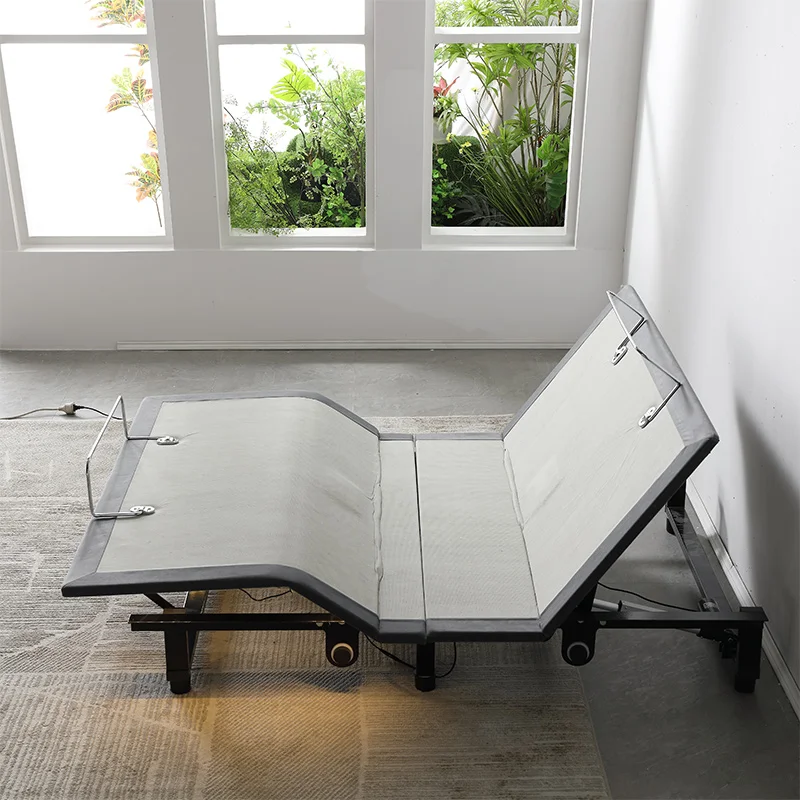 مصنع الجملة USB قابل للتعديل سهلة التنظيف قواعد سرير قابلة للطي محمولة إطار سرير كهربائي ذكي قابل للطي #4