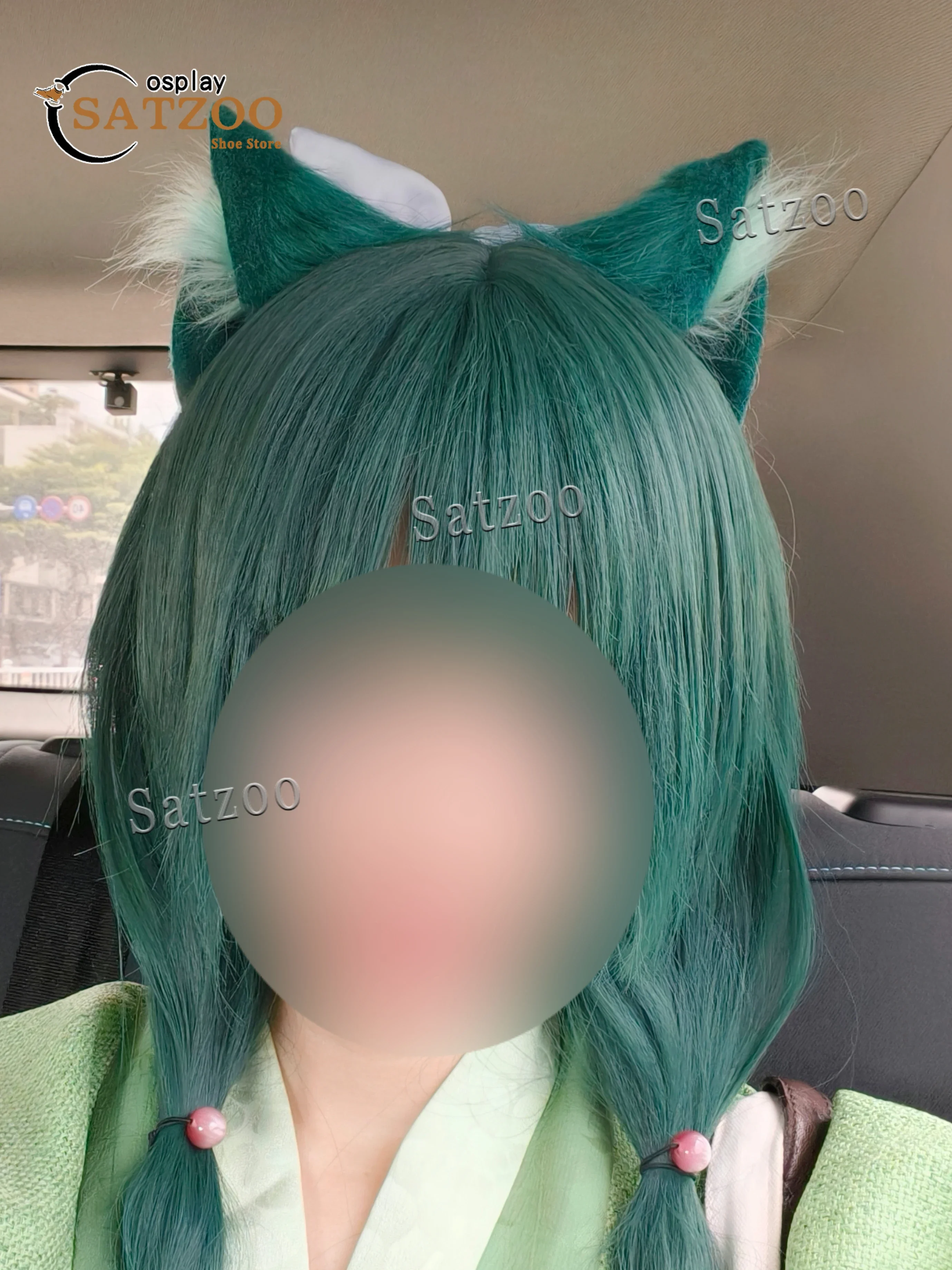 Maomao Cosplay Cat ears Green Tail Furry Anime The Apothecary Diaries Headwear Halloween