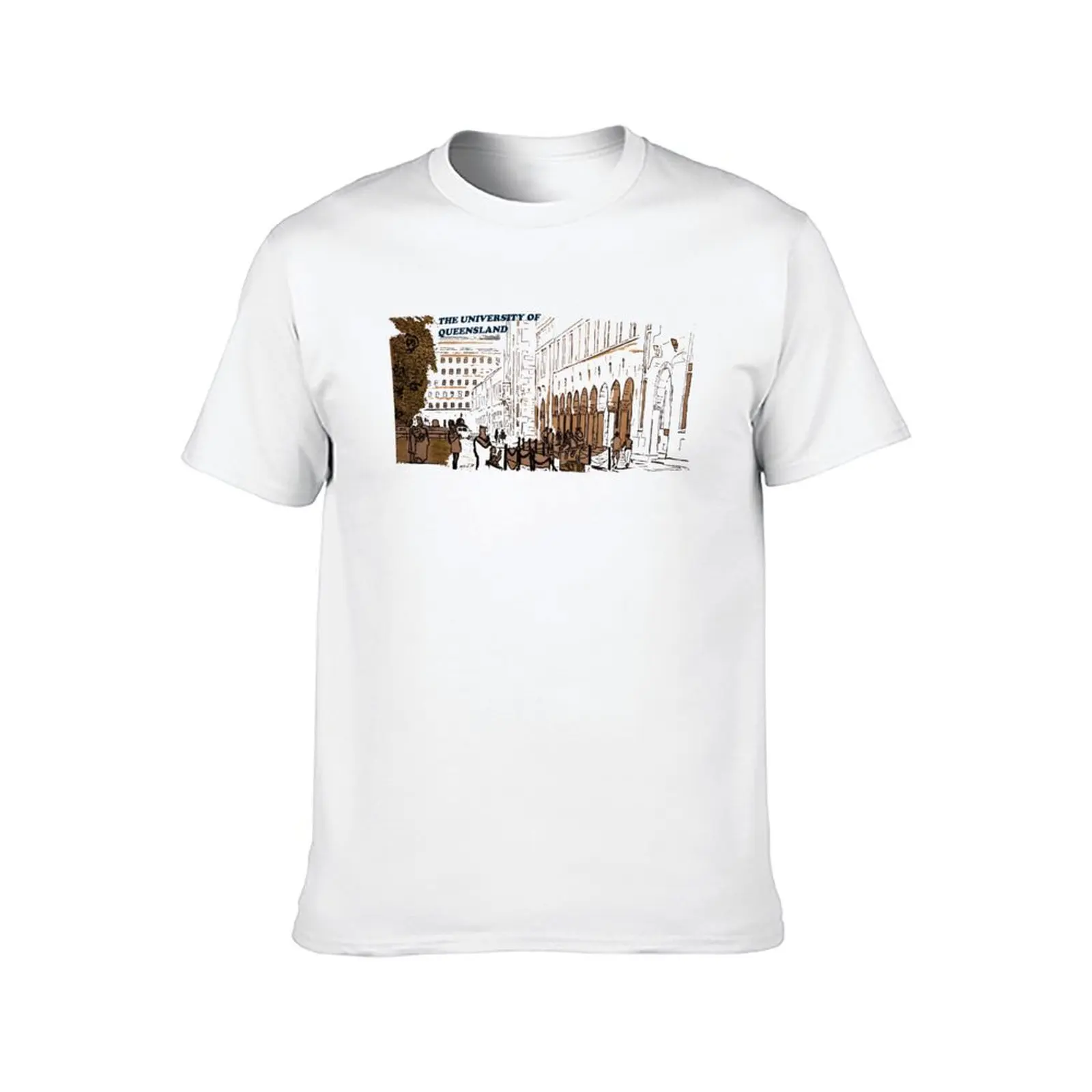 تي شيرت جامعة كوينزلاند تي شيرت قطن 100% قطن تي شيرت عالي الجودة #2