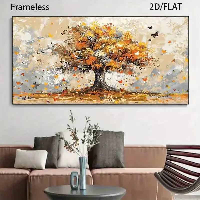 Affiche sur toile moderne sans cadre, mesurant 27,55 pouces sur 55,11 pouces, représentant la splendeur de l'automne, parfaite pour décorer la chambre à coucher.