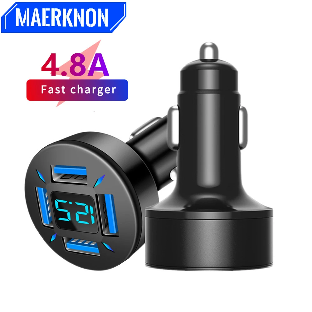 

Автомобильное зарядное устройство, 4,8 А, 4usb-порта
