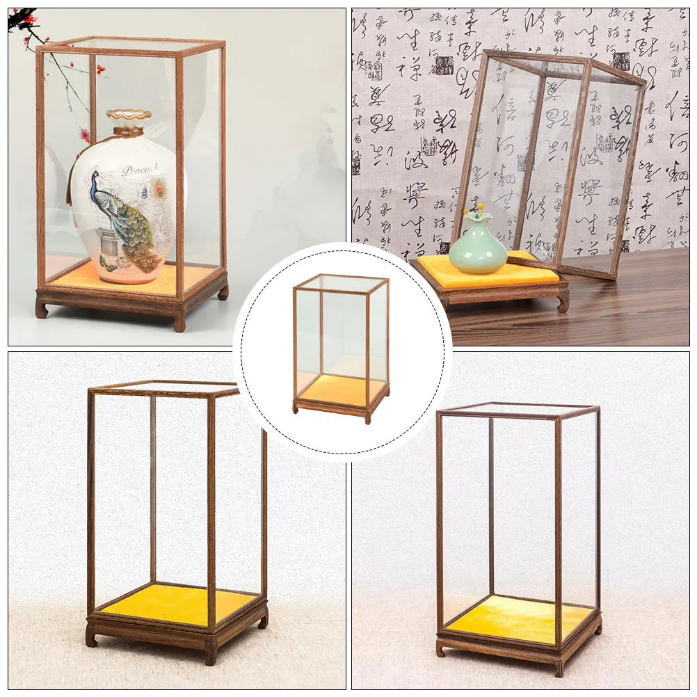 

Household Display Box Transparent Display Case Multi-Function Desktop Glass Box Show Accessory Transparent Figurine Case