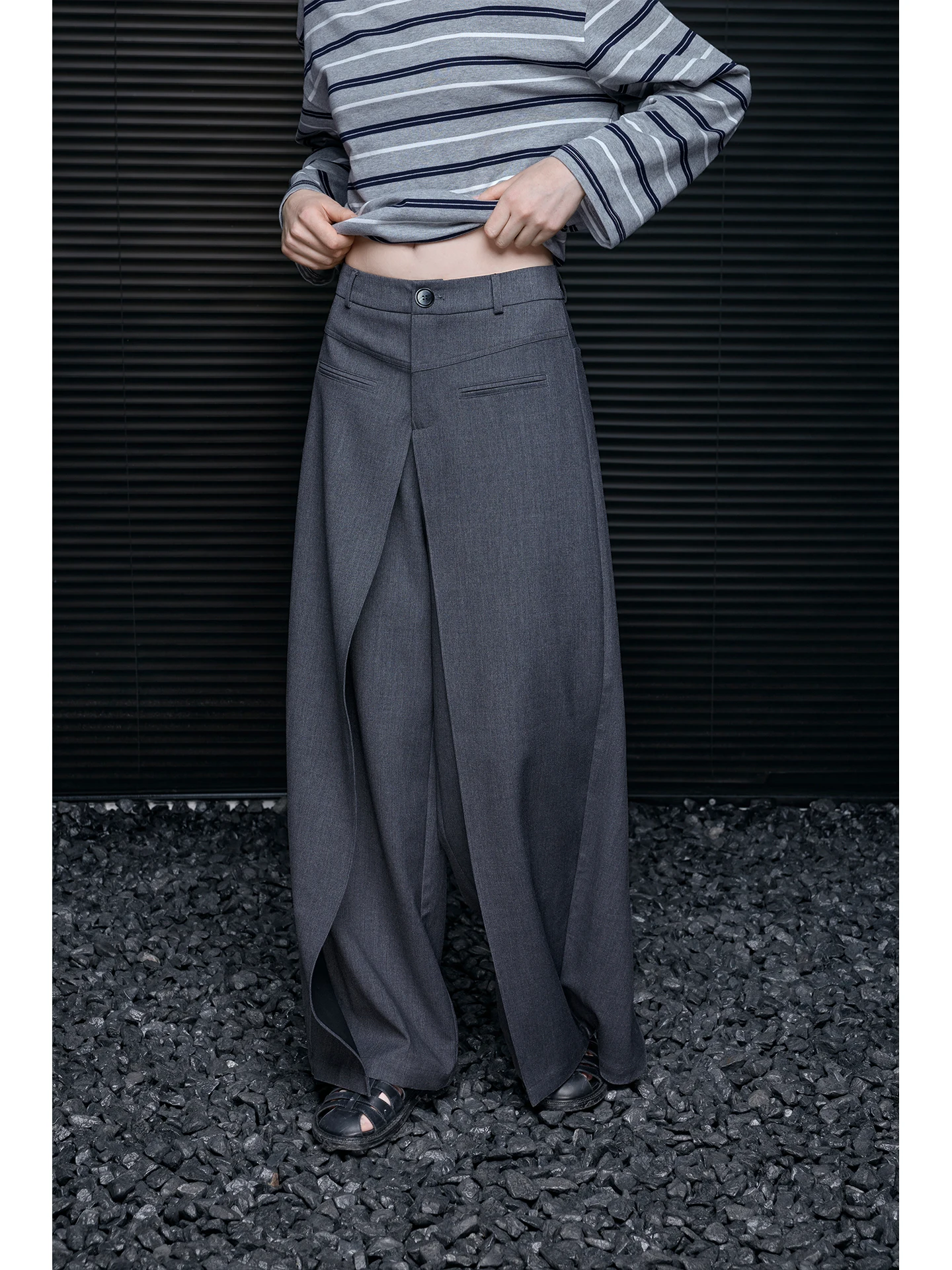 

High Waist Straight Leg Wide Leg Pants Women's Light ey Spring New Sle High End Drapey Feel Faionable Busin Pants