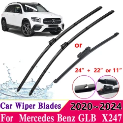 Car Windscreen Wipers for Mercedes Benz GLB X247 180 200 35 250 2020~2024 Front Rear Wiper Blades Windscreen Brushes Accessories