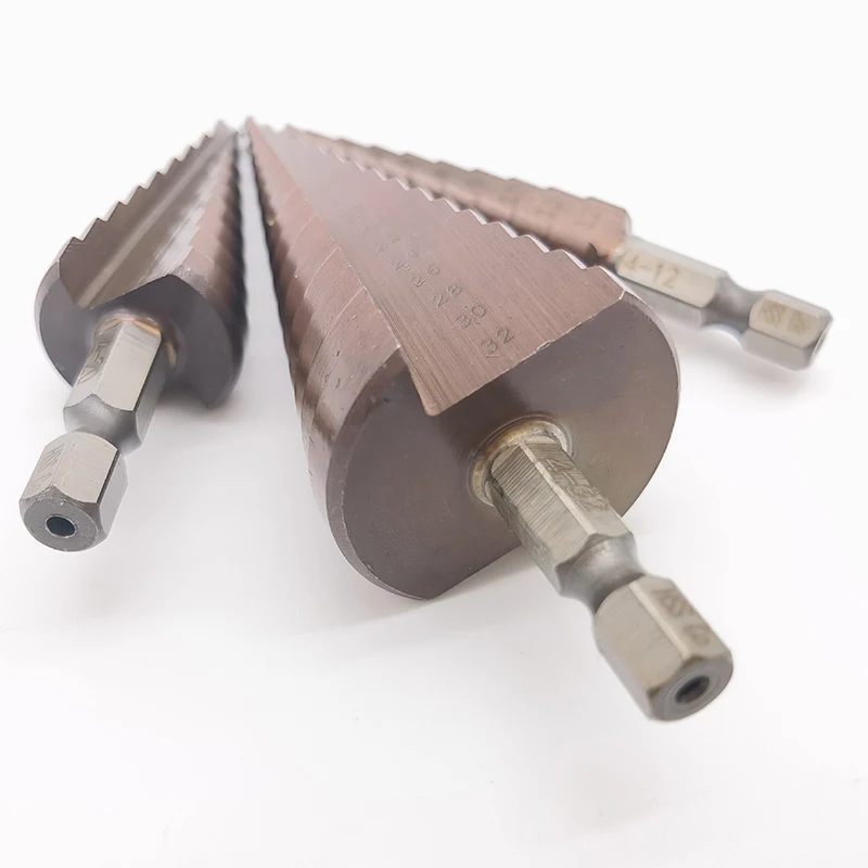 M35 5% Cobalt Step Drill Bit 4-12 4-20 4-32mm HSS-CO High Speed Steel Cone Metal Drill Bit Tool Hole Cutter for Stainless Steel