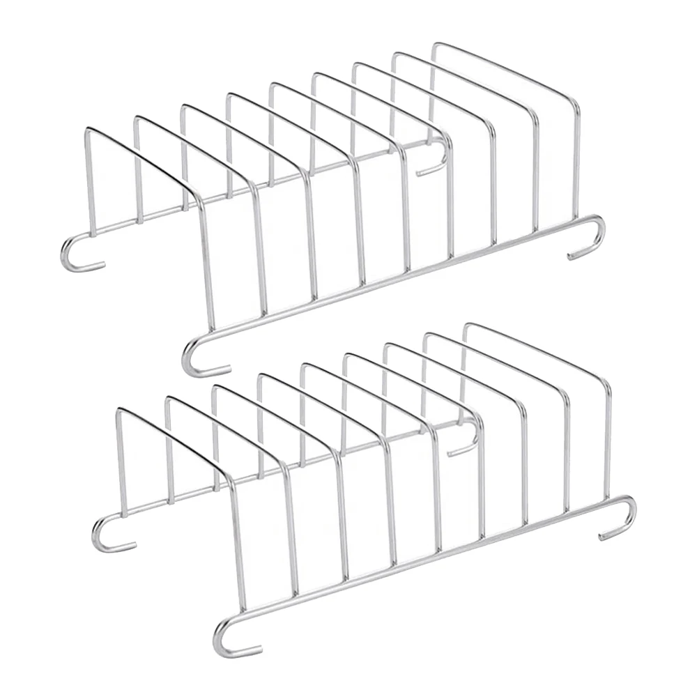 2 Pcs Toast Bread Rack Holder 8 Slice Holes Tool Cooling Grid Bread Rack Rectangle Air Fryer Accessories Organizer