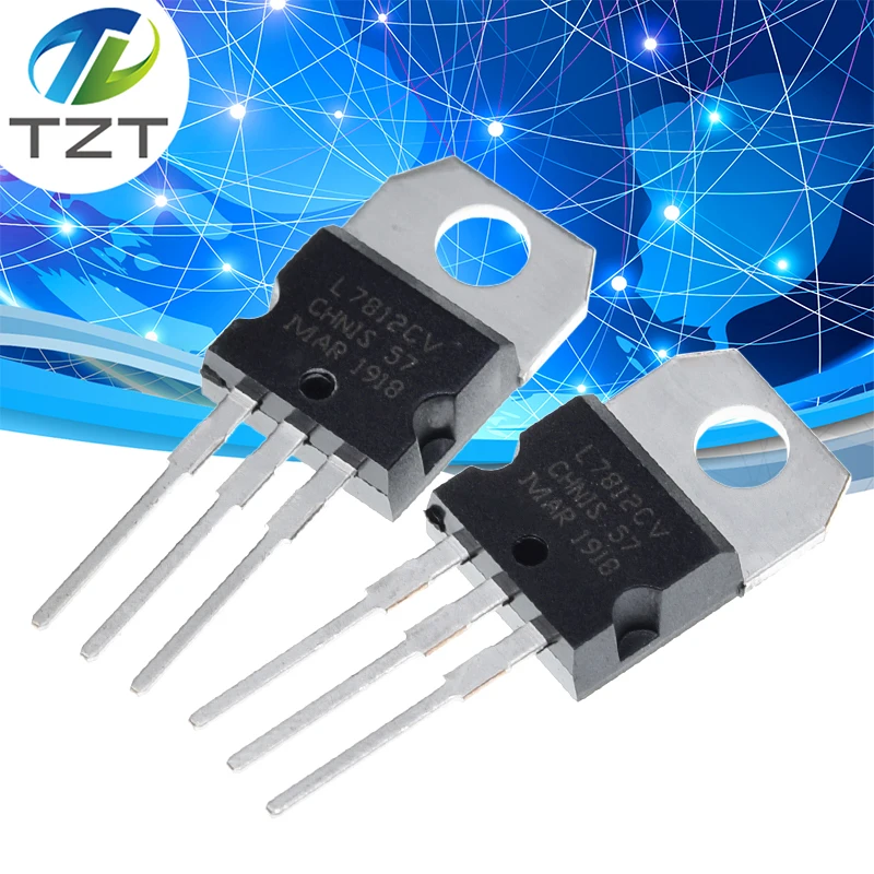 TZT 10pcs  L7812CV L7812 KA7812 MC7812 Voltage Regulator 12V 1.5A TO-220 new original