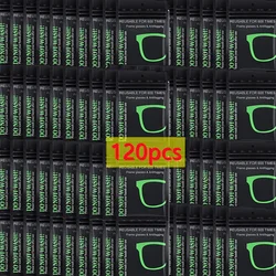 120Pcs Reusable Anti-Fog Glasses Wipes Suede Pre-moistened Antifog Lens Cloth Defogger Eyeglass Wipe Eye Glasses Prevent Fogging