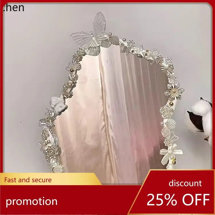 YFY  handmade gift makeup mirror desktop decoration irregular acrylic mirror for girlfriend butterfly vanity table