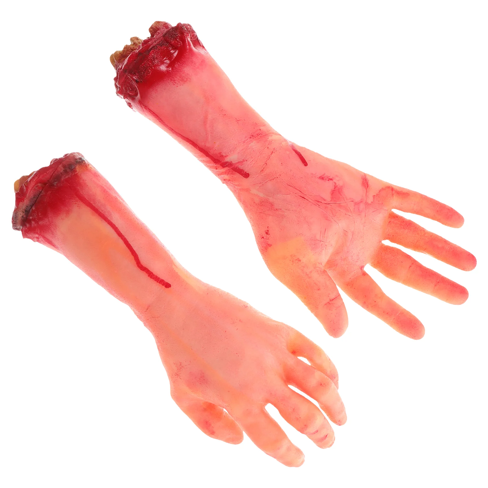 2 Pcs Horror Prosthetic Hand Decoration Halloween Tools Simulated Model Fake Hands Body Part Prop Props Broken Party Trick