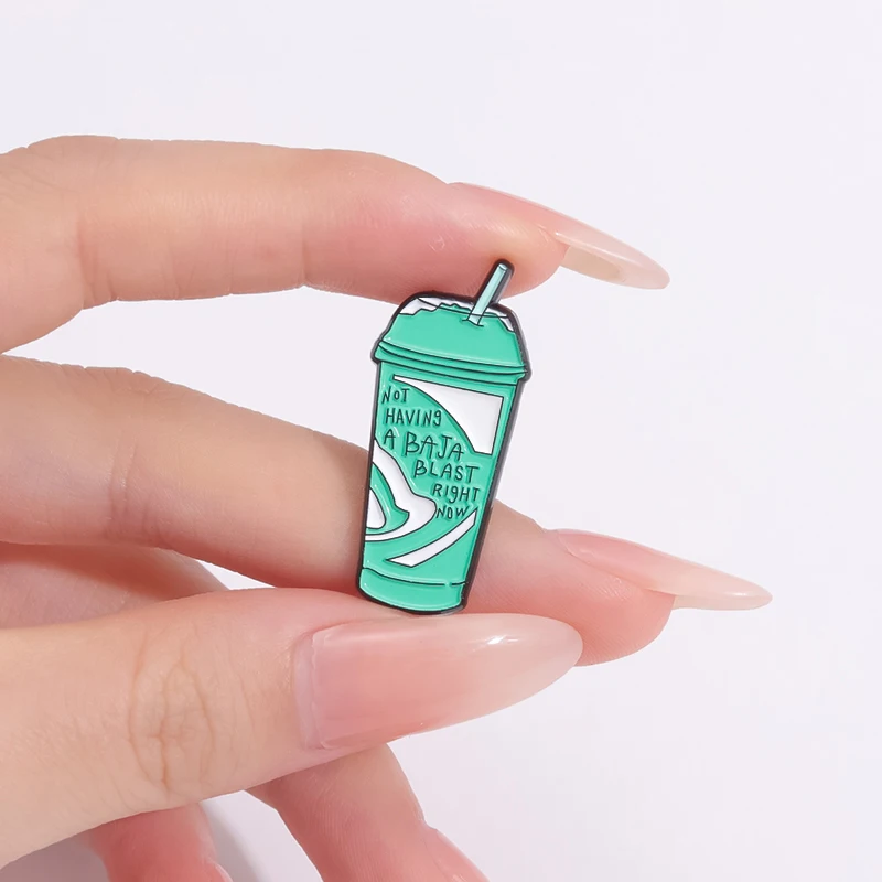 Not Having Baja Blast Right Now Enamel Pins Soda Drinking Flavor Brooch Lapel Badges Jewelry Gift for Friends