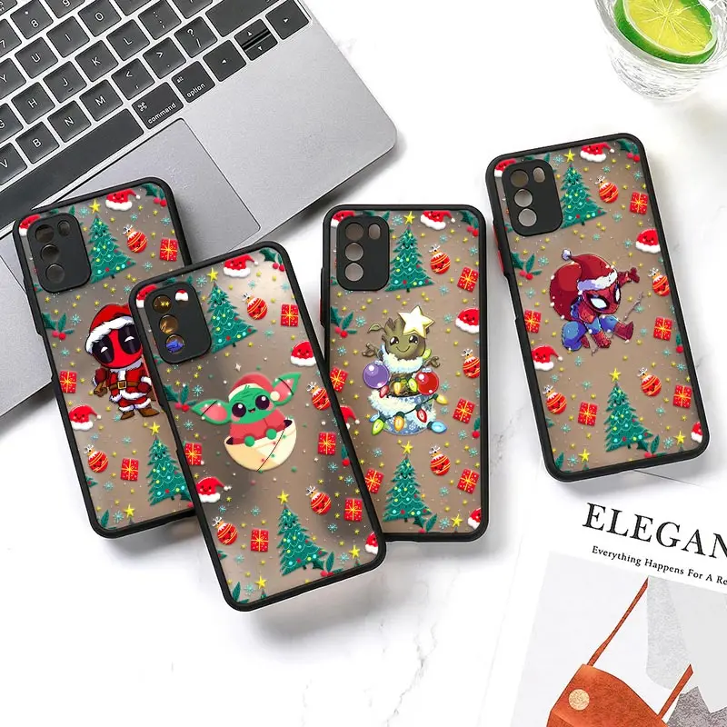 

Christmas Marvels Yodas For Xiaomi 12T 11T Pro Mi 11 Lite 5G NE 12 10 9 Cover Poco X4 X3 NFC X5 F3 F5 M3 M4 Pro Matte Clear Case