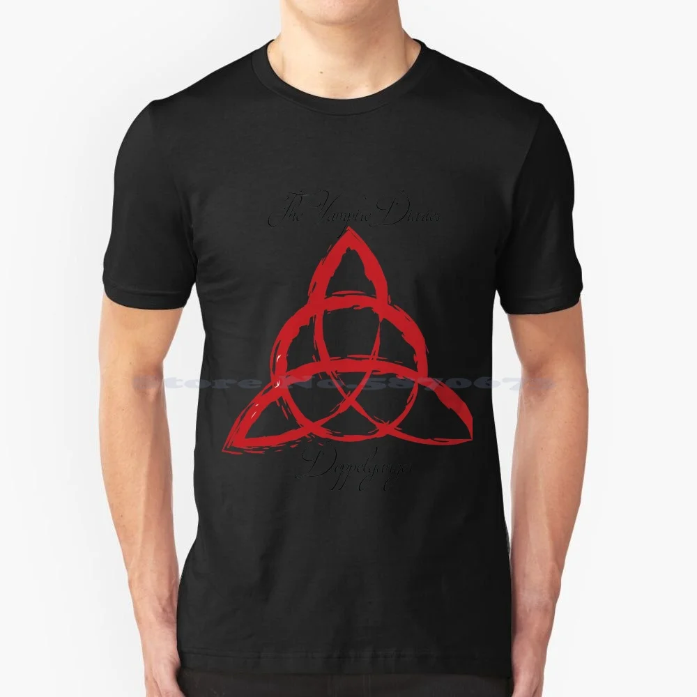 Doppelganger Symbol-Tvd T Shirt 100% Cotton Tee Tvd Doppelganger Symbol The Vampire Diaries Tvd Fans Katherine Pierce Elena