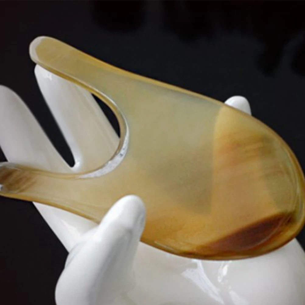 Oogacupressuur Massage Tool Natuurlijke Hoorn Gladde Schrapen Pen Voor Gezicht Nek Terug Therapie Spa Zorg Huidverzorging Instrument