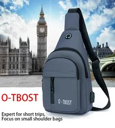 men bag,Chest Bag,Business Shoulder Bag, Fashionable And Versatile Multi-Layer Waterproof Outdoor Crossbody Bag sling bag men