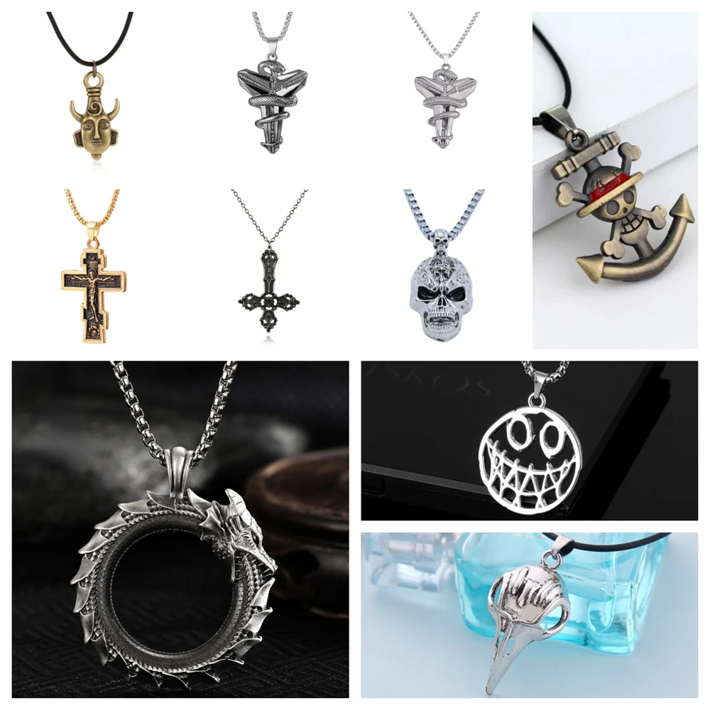 Simple New Men and Women Mixed Trend Bully Party Pendant Necklace Personality Niche Party Popular Variety of Necklace Jewelry