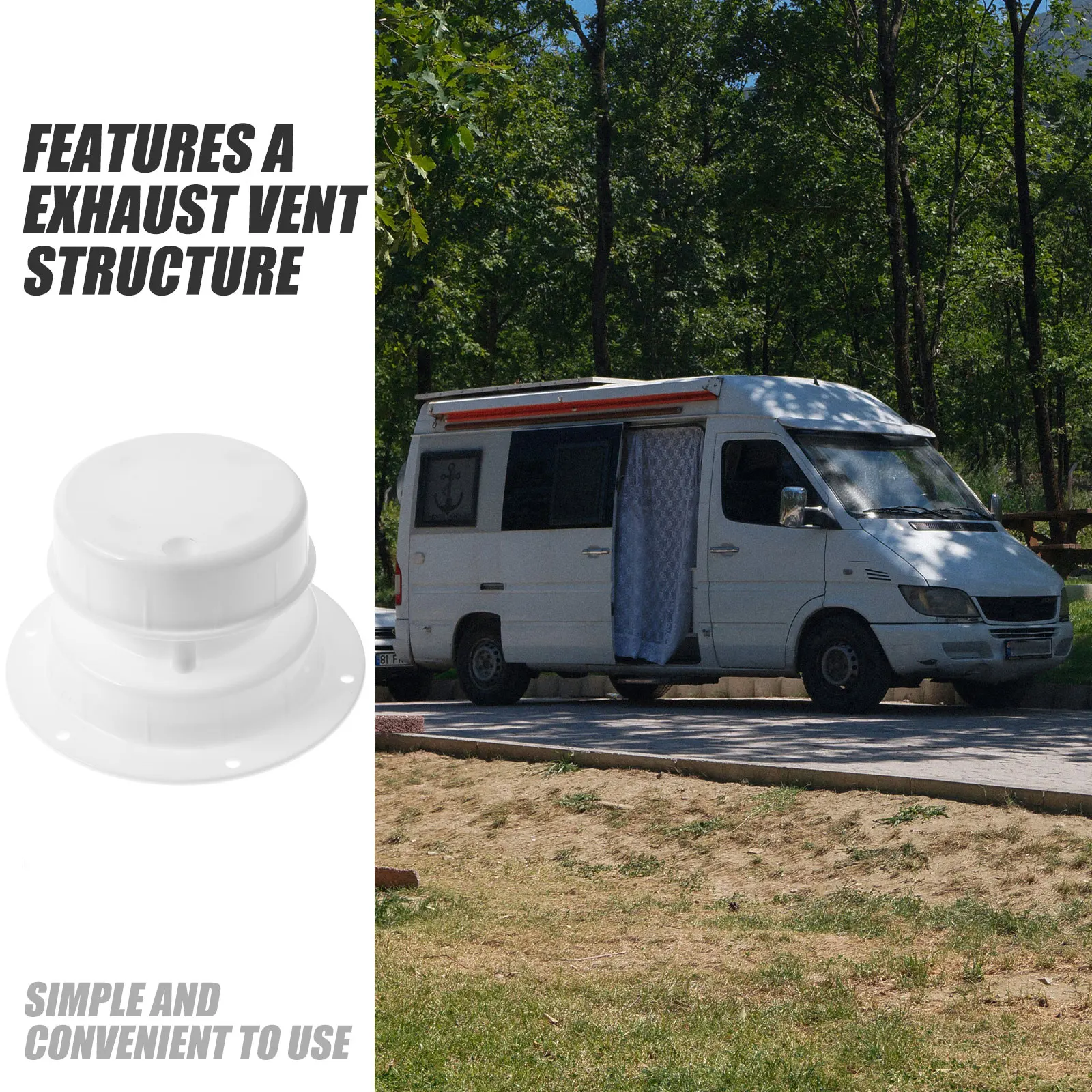 

Roof Ventilation Cover Plastic Rv Cap Tube Plumbing Replacement Sewer Versatile Functional Promotes Comfort RV Roof