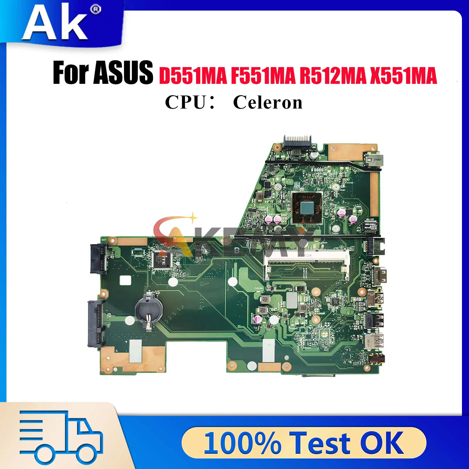 

X551MA Материнская плата для ноутбука ASUS VivoBook D551MA R512MA X551M F551MA X551MA Материнская плата для ноутбука с процессором Celeron 100% тестирование ОК