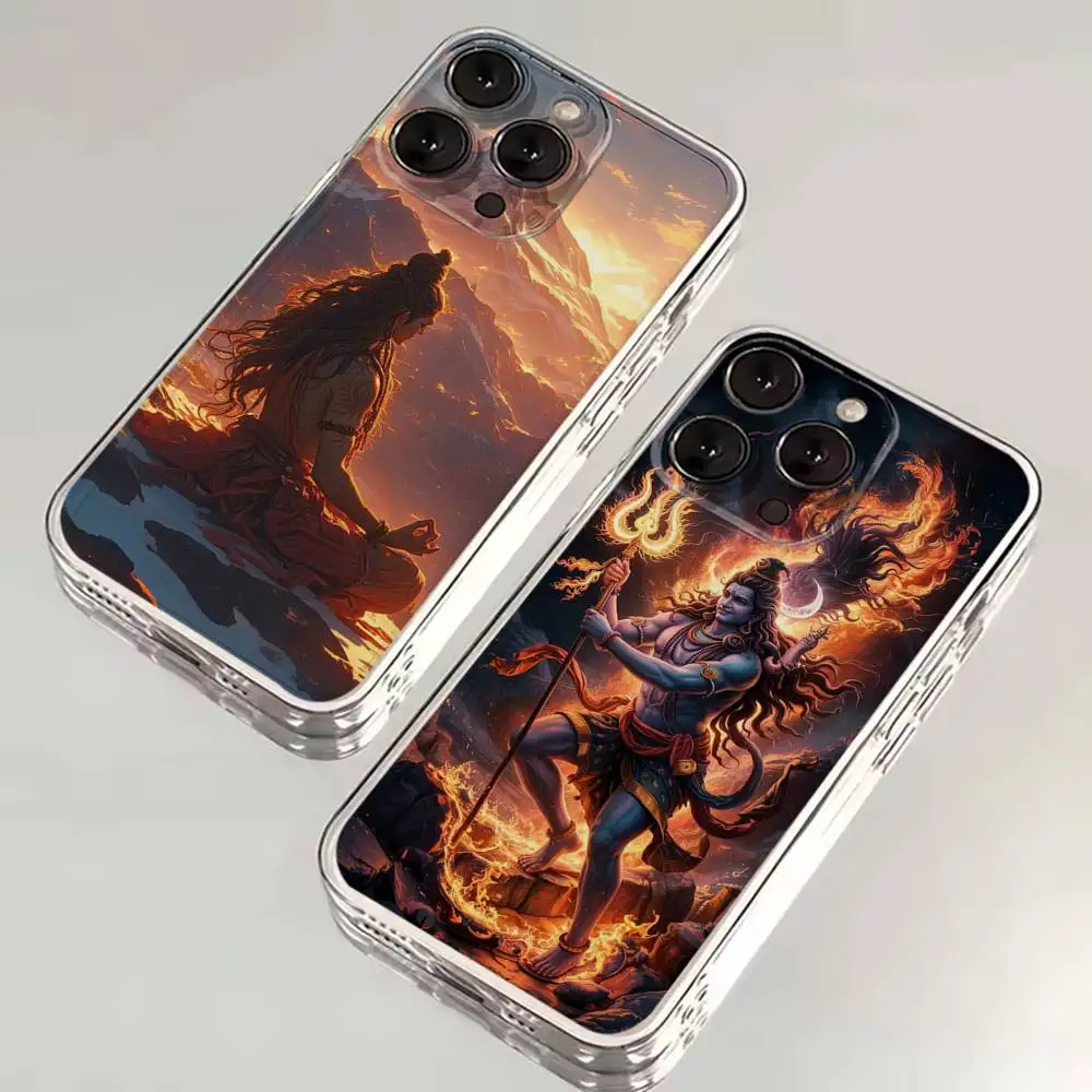 

Lord Shiva Mahadev Of India Phone Case For iPhone 16,15,14,13,12,11 Plus,Pro,Max,XR,XS,X,7,8 SE,Mini Transparent Silicone Soft