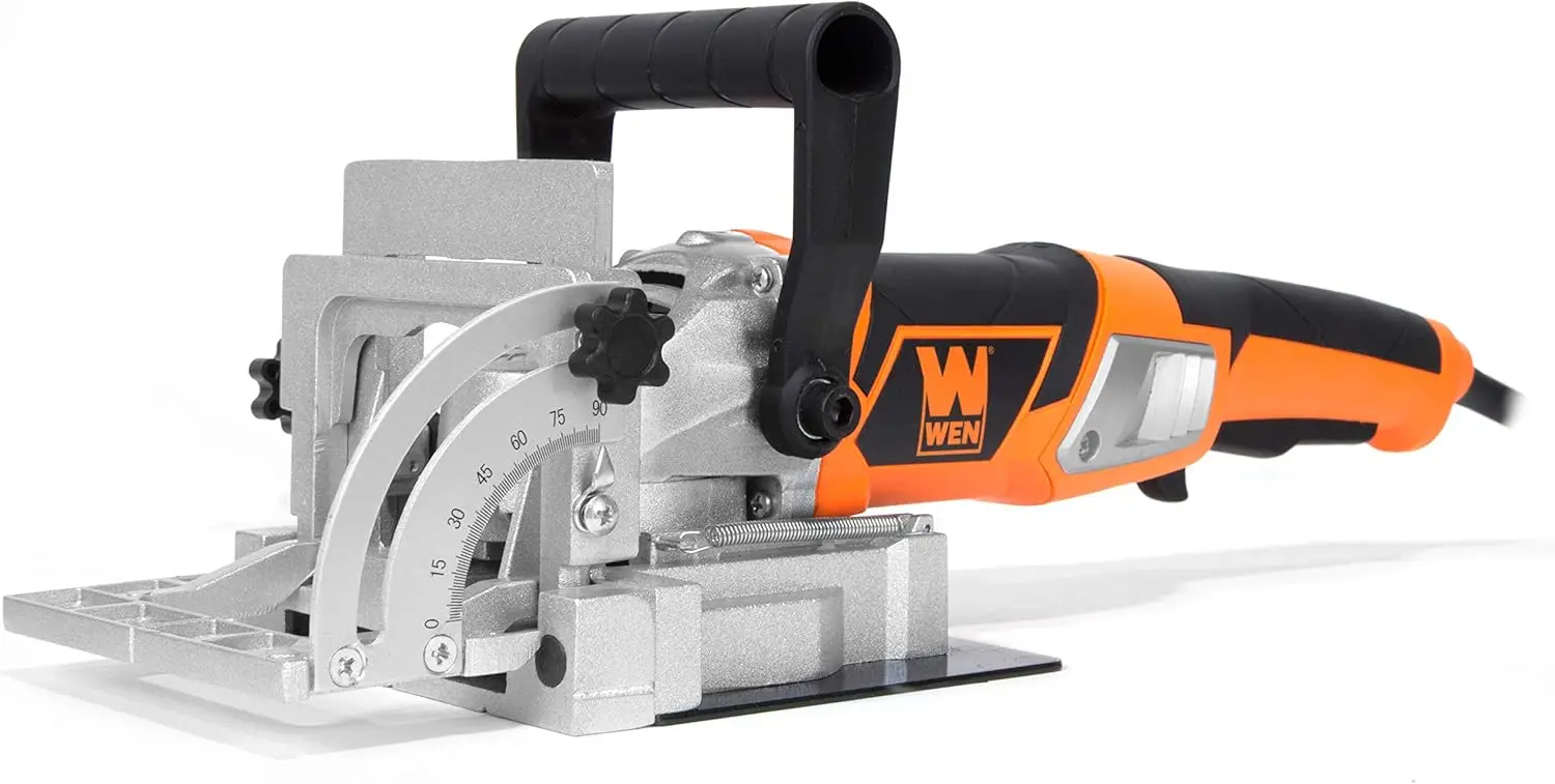 เครื่องต่อแผ่นและบิสกิต 8.5 แอมป์ พร้อมกล่องและบิสกิตสำหรับงานไม้