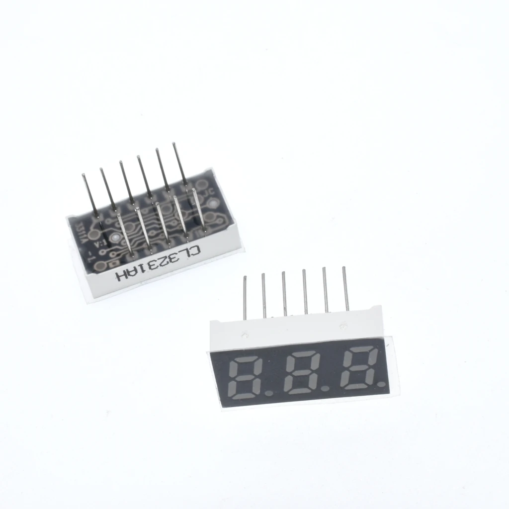 Tubo digital display de led, 10 peças, novo e original, 3 bits, 0.32 polegadas, luz vermelha, 7 segmentos, cátodo/âodo