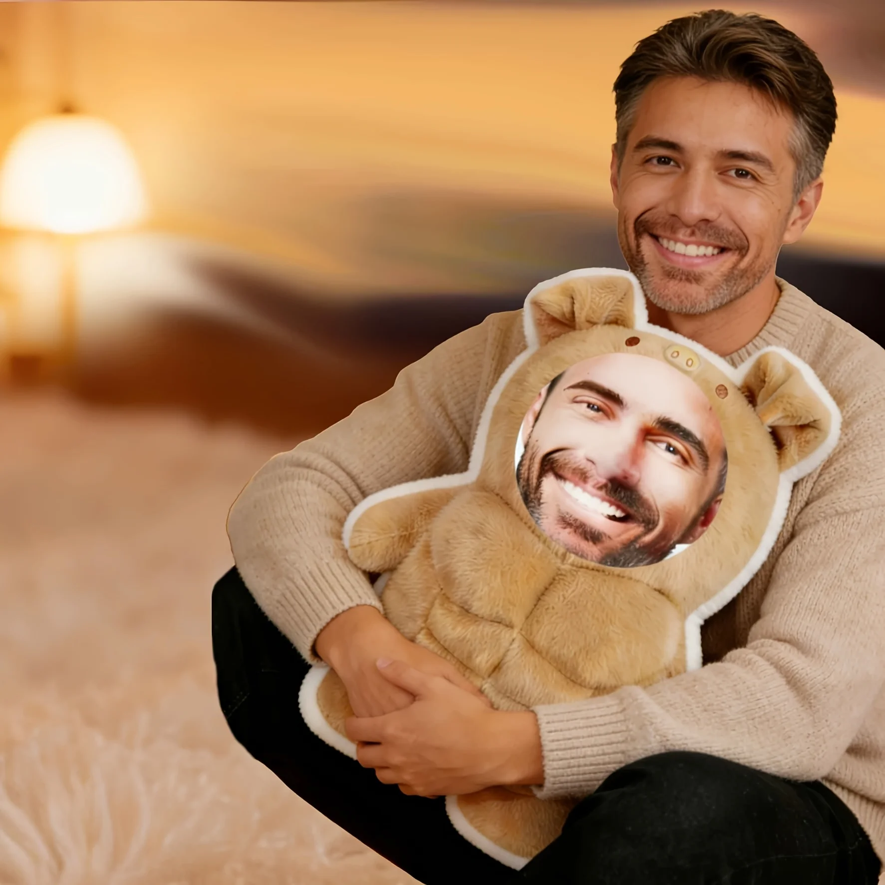 Customized Personalized Muscle Bear Pillow, Cute And Surprising, Suitable for Decorating Bedrooms, Living Rooms, Sofas, And. an