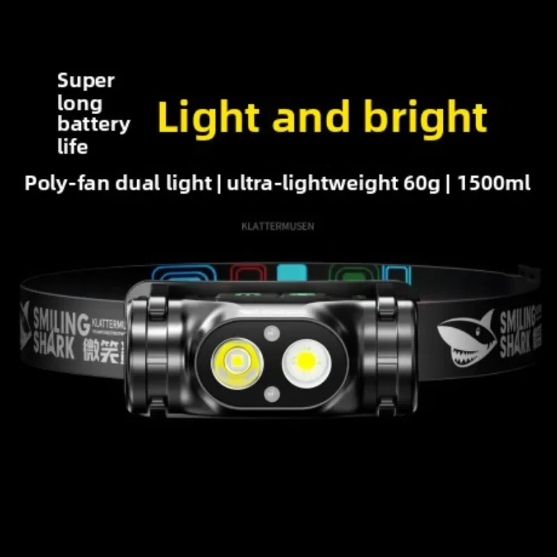 Multi Function LED Headlamp Wave Sensor Compact USB Rechargeable Long Lasting for Maintenance Work Outdoor