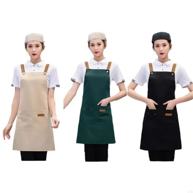

Multifunctional Work Apron For Kitchen Cooking 3 Storage Pockets Waterproof Bib B95B