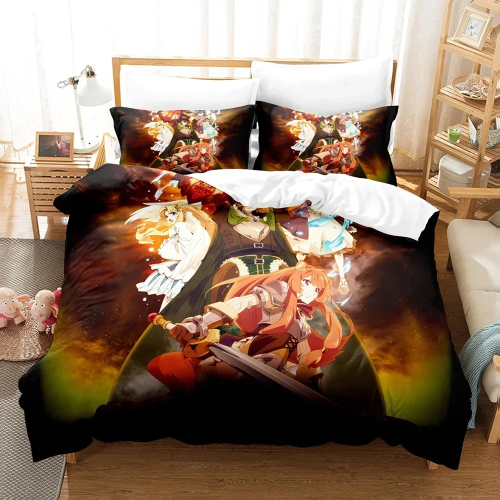 

3D Print The Rising of the Shield Hero Comfortable Duvet Cover Pillowcase Bedding Set Children Bedroom Decoration Home Textile