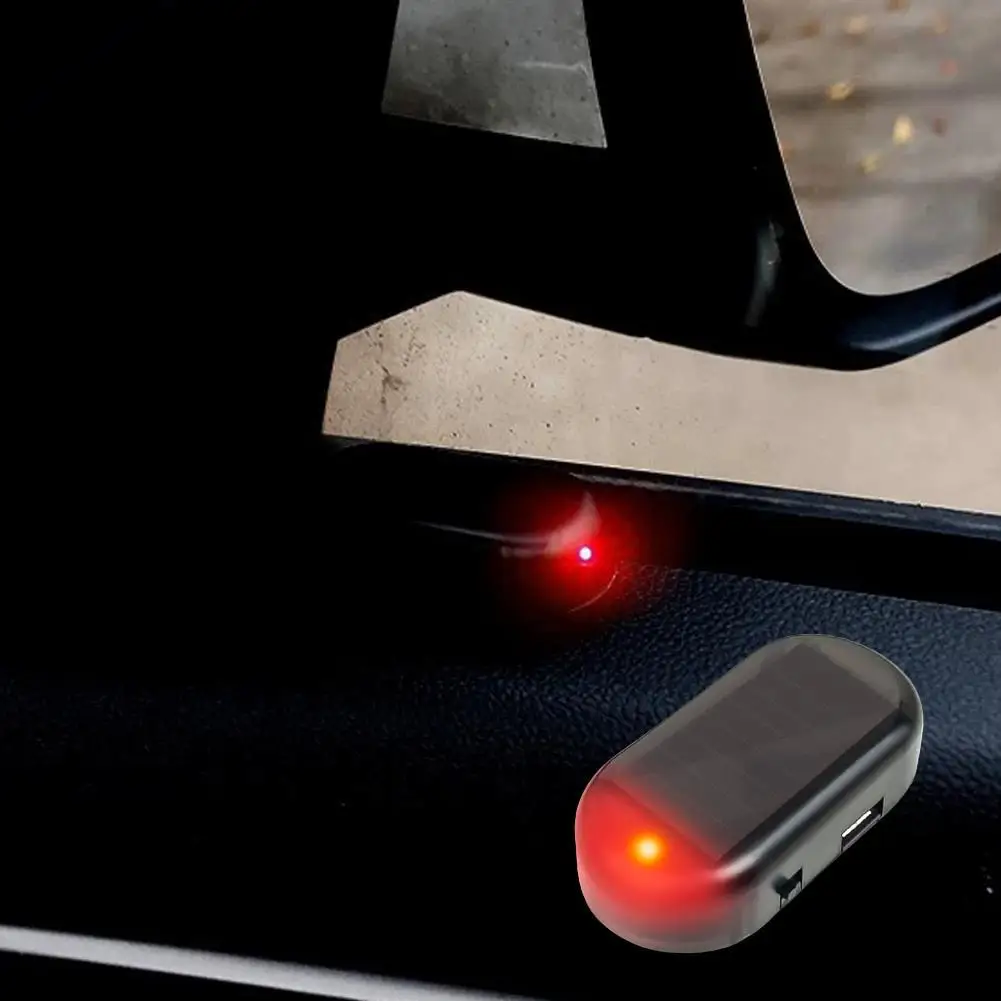 Solar Powered Car Fake Security Light Simulated Dummy Alarm Wireless LED Flashing Lamp Anti Theft Warning Caution Light view 5