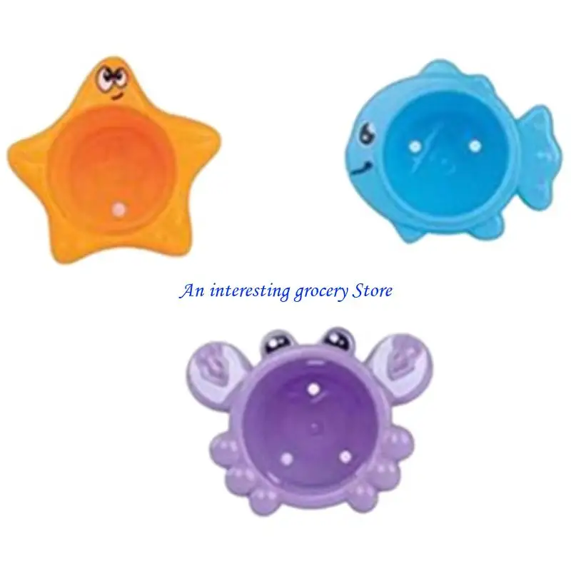 652D Light Weight Portable Water Playing Toy Plastic Stacking Cups Watering Can Set