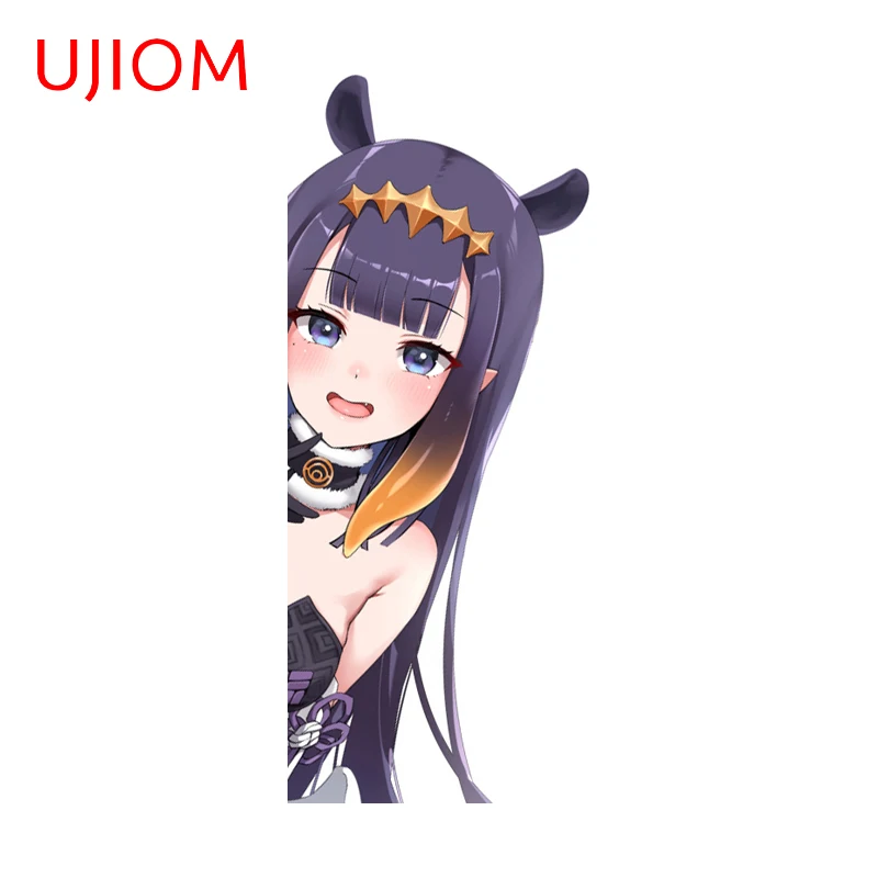 UJIOM Ninomae Ina'nis Yellow Highlights Wall Sticker Devious Right Probe Kawaii Decal Decoración para Aire Acondicionado