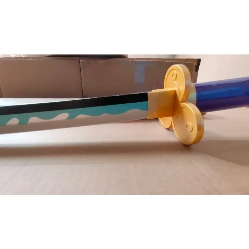 102 cm Anime Cosplay Een Stuk Zoro Nieuwe Zwaard Enma Zwaard Houten Kostuum Partij Prop Houten Zwaard Katana Samurai Paars Model