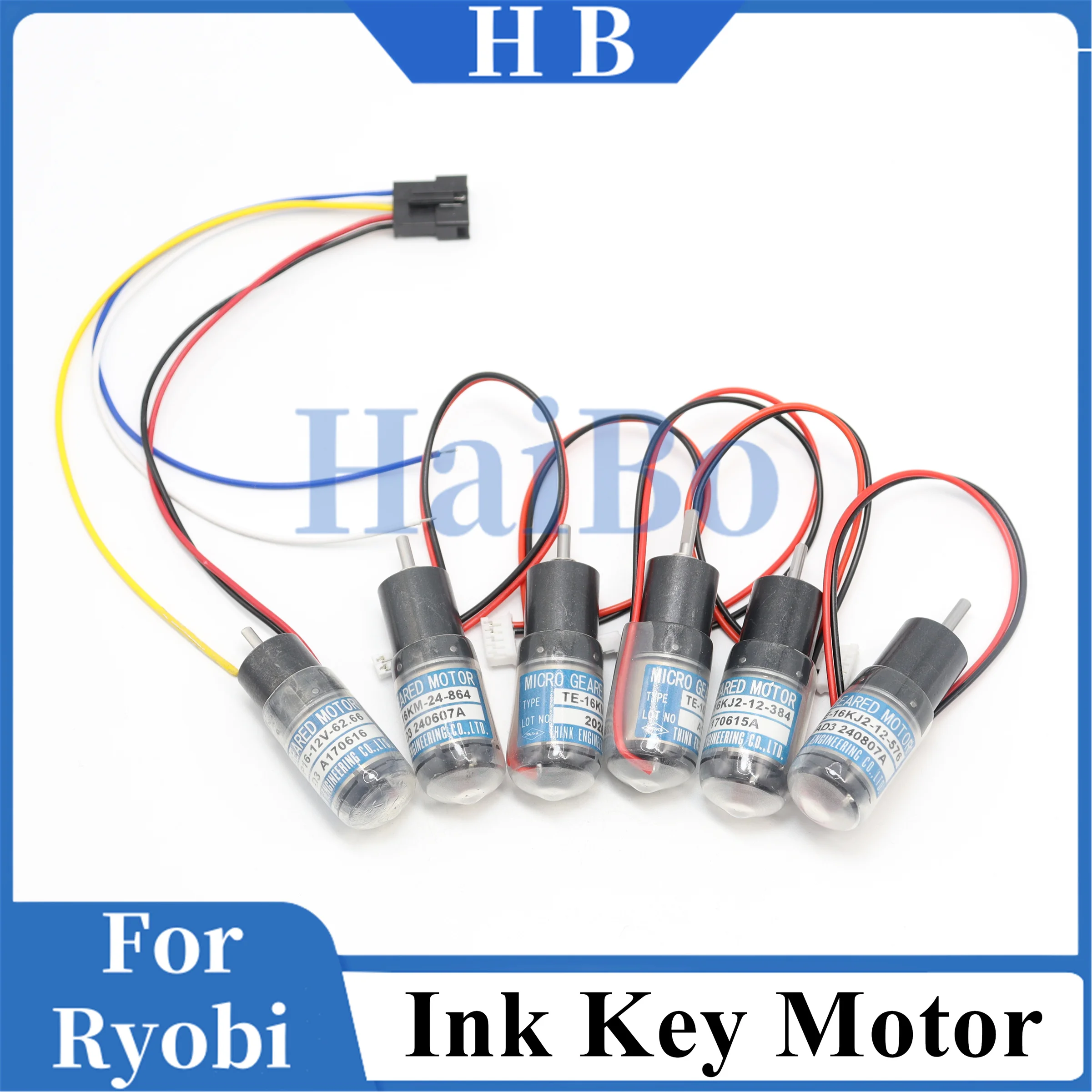 HaiBo Best Quality TE-16KM-12-384 TE-16KJ2-12-576 JP16-12V-62.66 Ink Key Motor For Ryobi