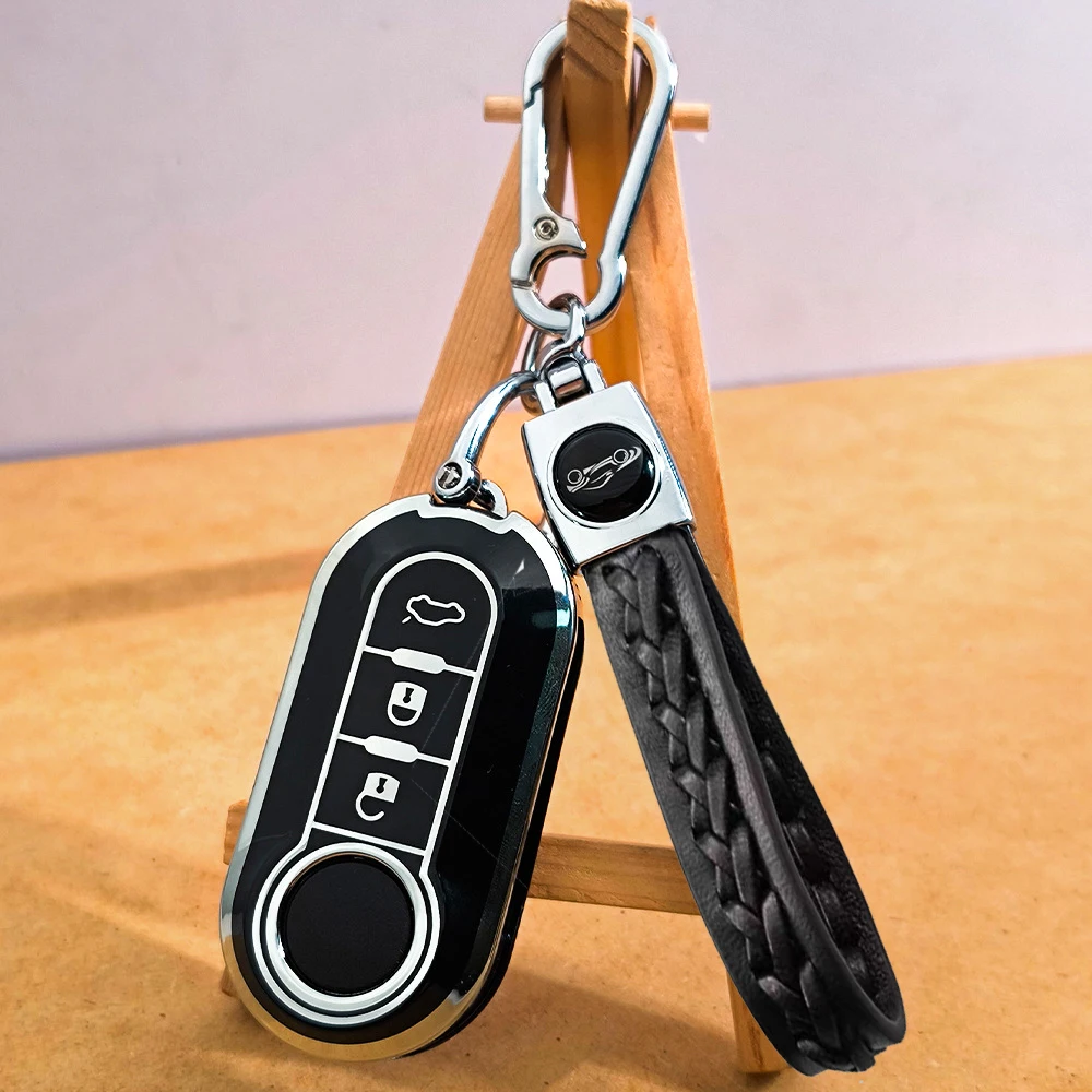 Fashion TPU for Fiat 500 Panda Punto Bravo Stilo Ducato Citroen Jumper Peugeot Boxer Remote Flip Folding Car Key Case Cover Fob