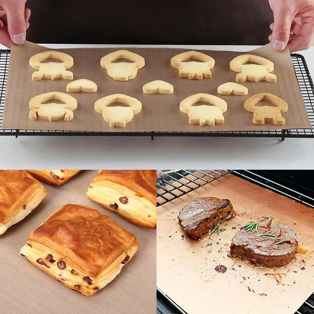 Reusable Non-Stick Silicone Mat for Heat Press Baking and Ironing Tasks 40 x 60 cm Trimmable and Dual-Side Use