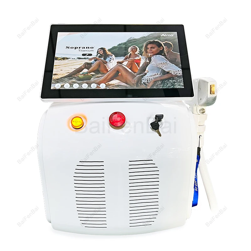 3000w depilation beauty equipment ice titanium device 808 755 1064 nm diode laser hair removal machine