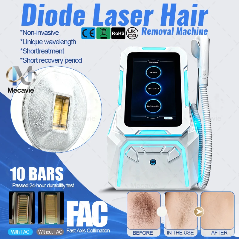 Professional Ice Cooling Diode Laser Hair Removal Machine 755 808 830 940 1064nm Painless Permanent Depilation Salon Home Beauty
